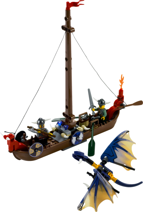 7016 Viking Boat against the Wyvern Dragon