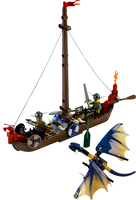 Viking Boat against the Wyvern Dragon